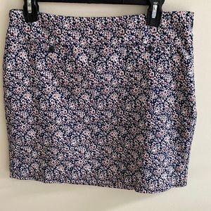 Banana Republic Red And Blue Floral Mini Skirt Size 8